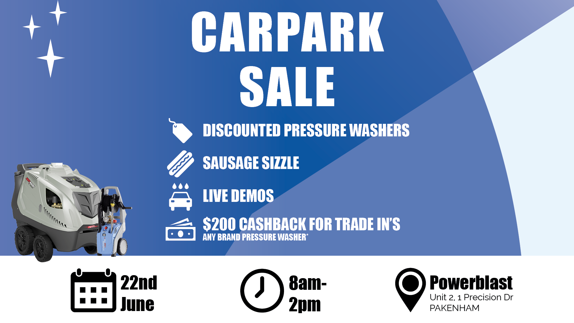 June 22nd Carpark Sale Announcement